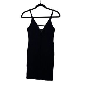Topshop cut out front black strap womens‎ dress stretch Size: 2